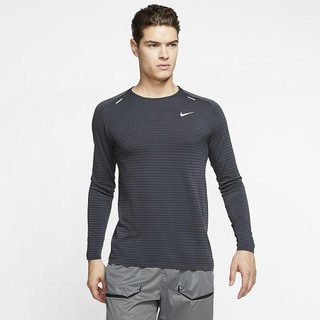 Top Nike TechKnit Ultra Maneca Lunga Running Barbati Negrii Gri Inchis | HOKA-83270